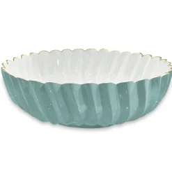 Outlet ENCANTO Orlando Large Bowl (Slate and White) Bowls|Enameled Color Metal