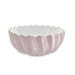 Hot ENCANTO Orlando Medium Bowl (Camellia and White) Bowls|Enameled Color Metal