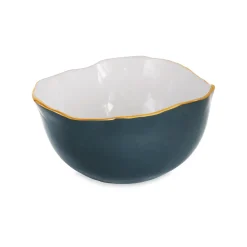 Best ENCANTO Osaka Large Bowl Midnight & White Bowls|Enameled Color Metal