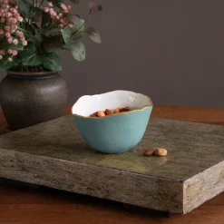 Clearance ENCANTO Osaka Small Bowl (Turquoise and White) Bowls|Gifts Under $99