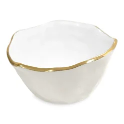 Sale ENCANTO Osaka Small Bowl (Cream and White) Bowls|Enameled Color Metal