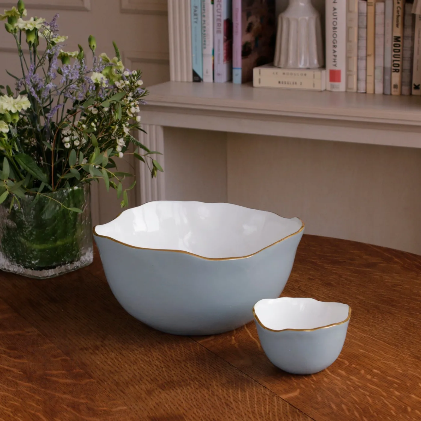 ENCANTO Osaka Small Bowl Slate & White Bowls|Gifts Under $99