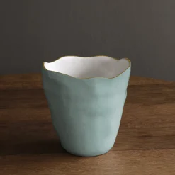 Outlet ENCANTO Soho Large Ice Bucket (Turquoise and White) View All Soho|Ice Buckets + Scoops