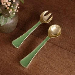 Discount ENCANTO Soho Salad Servers Leaf Green Gifts Under $99|The Holiday Shop
