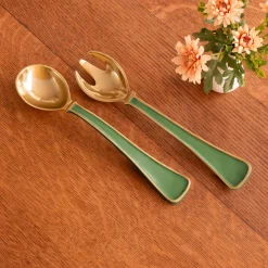 Discount ENCANTO Soho Salad Servers Leaf Green Gifts Under $99|The Holiday Shop