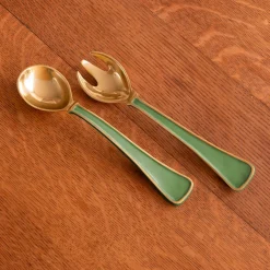 Discount ENCANTO Soho Salad Servers Leaf Green Gifts Under $99|The Holiday Shop