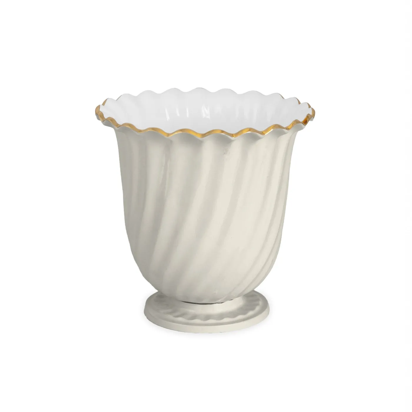 ENCANTO Swirl Vintage Ice Bucket Cream and White Holiday|Ice Buckets + Scoops