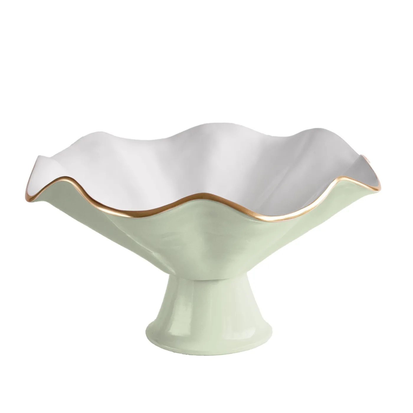 Hot ENCANTO Vento Pedestal (Pistachio and White) Pedestals|Enameled Color Metal