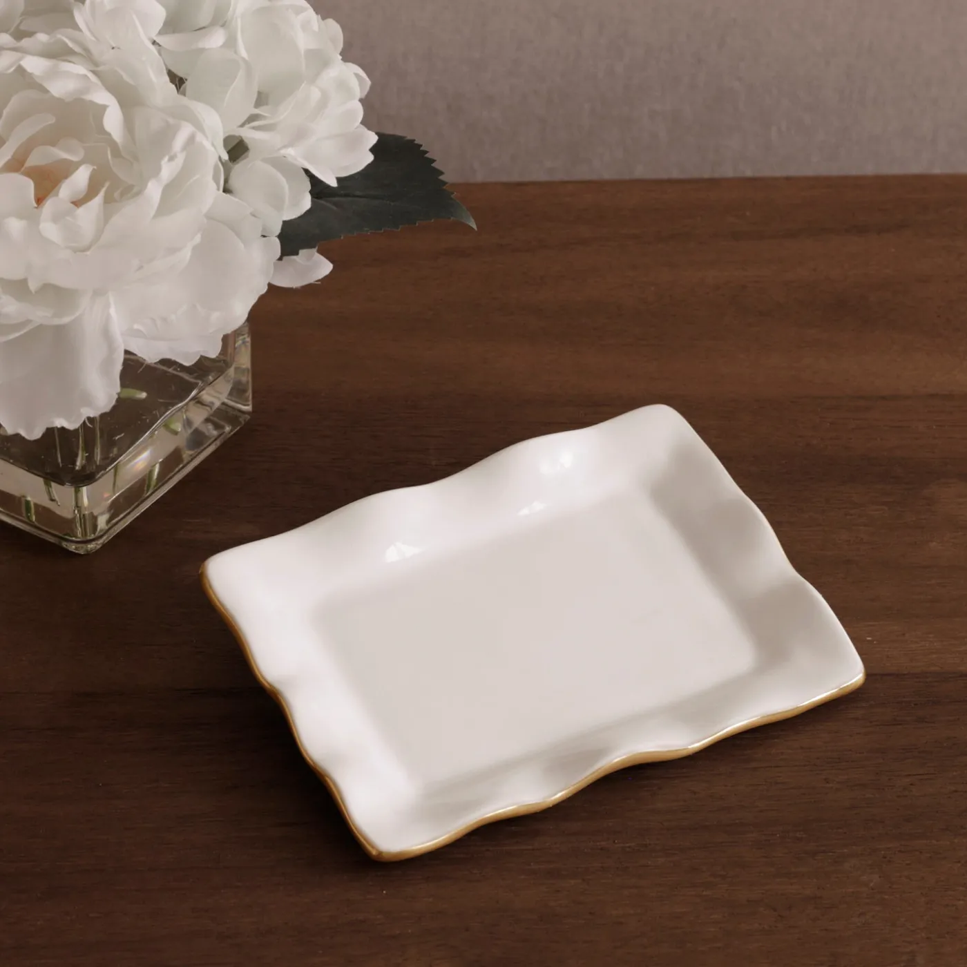 ENCANTO Vento Small Rectangular Tray (Cream) Holiday|Trays