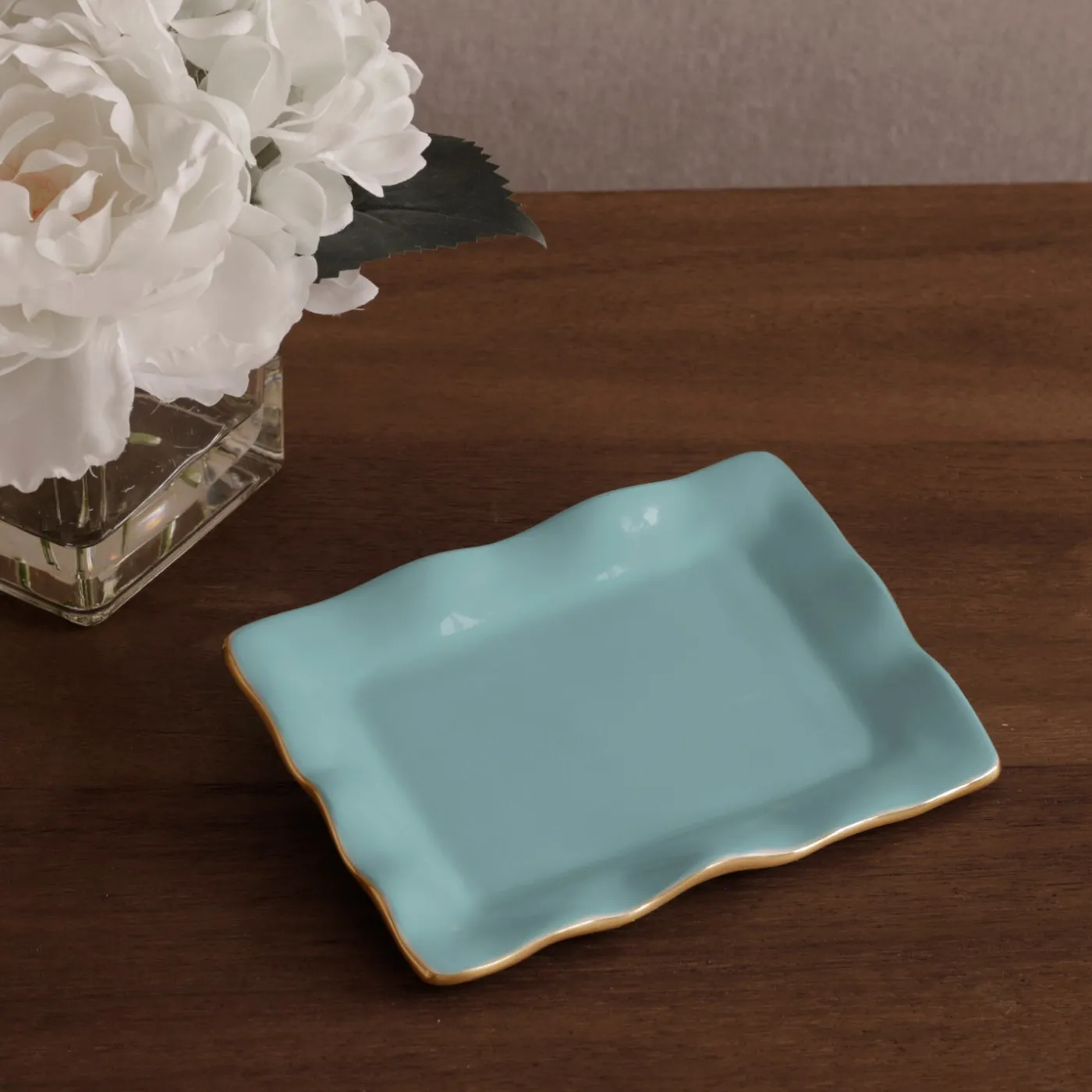 Online ENCANTO Vento Small Rectangular Tray (Turquoise) Trays|Gifts Under $50