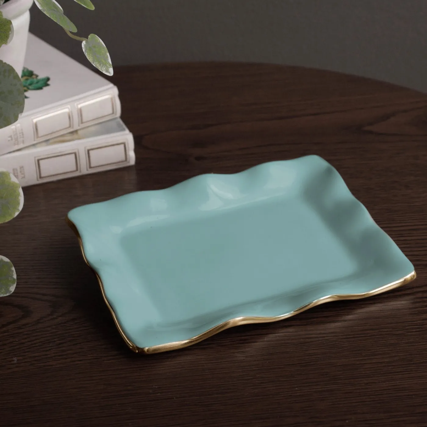 Online ENCANTO Vento Small Rectangular Tray (Turquoise) Trays|Gifts Under $50