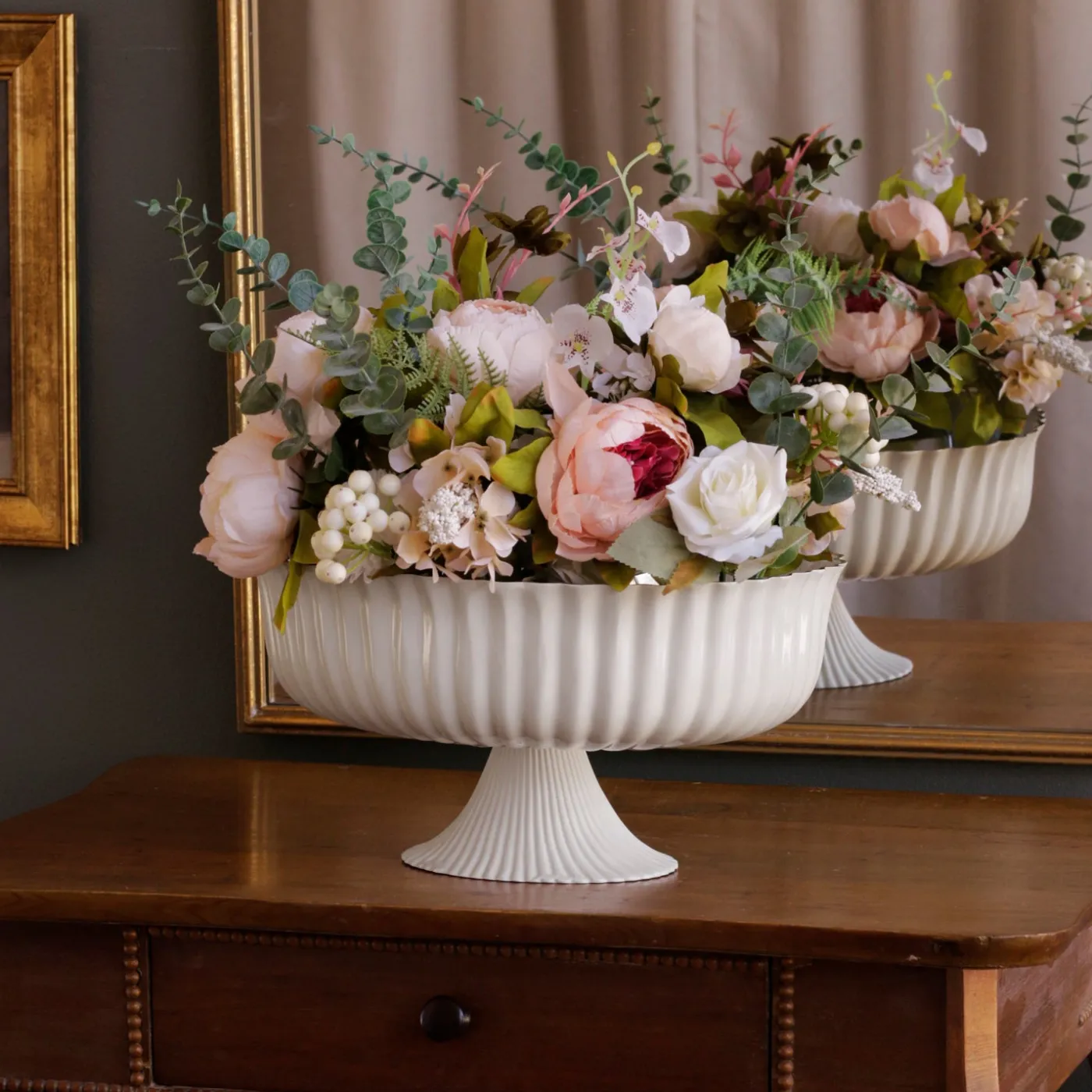 Best ENCANTO Vienna Large Centerpiece/Punchbowl (Cream and White) Holiday|Pedestals