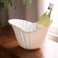 Hot ENCANTO Vienna Large Ice Bucket Cream and White Holiday|Ice Buckets + Scoops