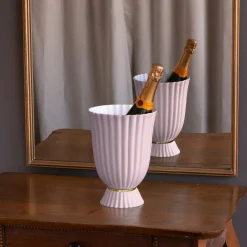 Outlet ENCANTO Vienna Medium Vase (Camellia and White) Enameled Color Metal