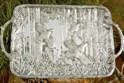 Best FOREST Quail Tray with Twig Handles Trays|Gifts For The Bride + Groom