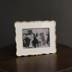 New FRAME Encanto Rea 5x7 (Cream) Enameled Color Metal