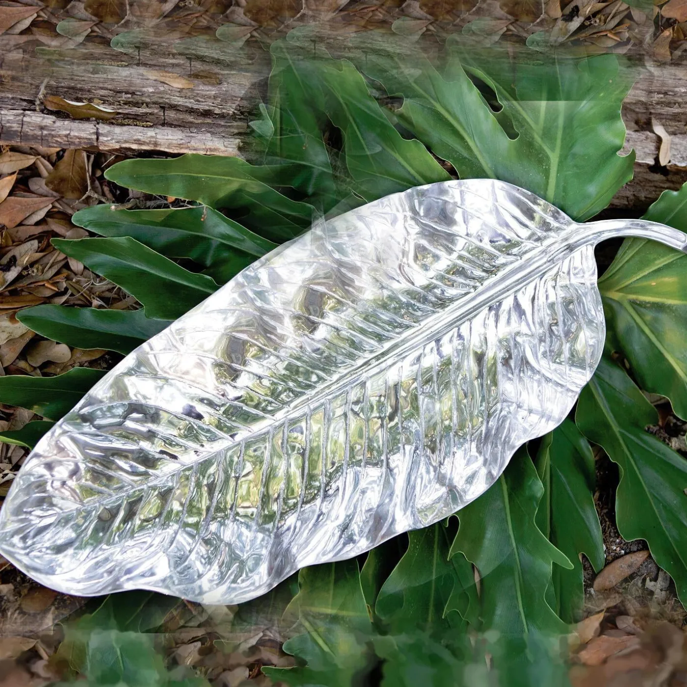Discount GARDEN Zebra Leaf Large Platter Platters|Best Sellers