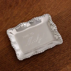 Clearance GIFTABLES Organic Pearl Rectangular Engraved Tray 