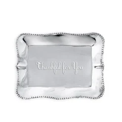 Best GIFTABLES Pearl Denisse Rectangular Engraved Tray - Thankful for You View All Pearl|PEARL Denise