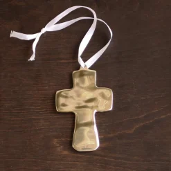 Best GIFTABLES Sierra Modern Athens Cross Ornament (Shiny Gold) Crosses|Ornaments
