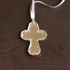 Outlet GIFTABLES Sierra Modern Princess Cross Ornament (Shiny Gold) Crosses|Ornaments
