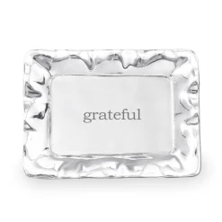 GIFTABLES Vento Rectangular Engraved Tray ("grateful") Trays|Gifts For Her
