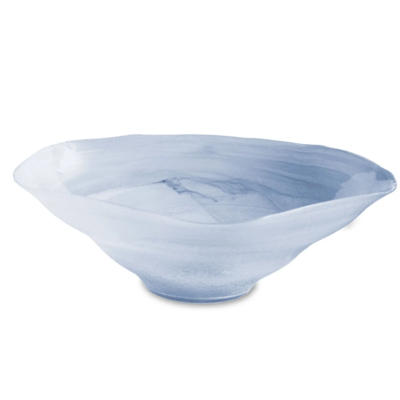 Hot GLASS Alabaster Wave Extra Large Bowl (Clear and Blue) View All Glass|Glass