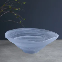 Hot GLASS Alabaster Wave Extra Large Bowl (Clear and Blue) View All Glass|Glass