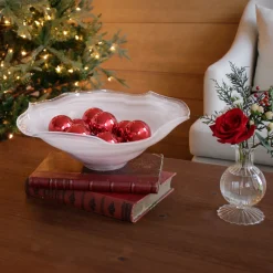 GLASS Alabaster Wave Large Bowl (White) View All Glass|Glass