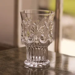 New GLASS Baroque 12 oz Stemless Set of 4 (Clear) Drinkware|Glassware