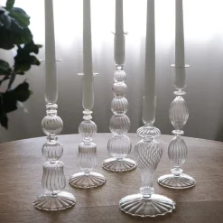 Outlet GLASS Cambridge Beryl 10" Candlestick Holder Set of 2 (Clear) GLASS Cambridge|Candlestick Holders