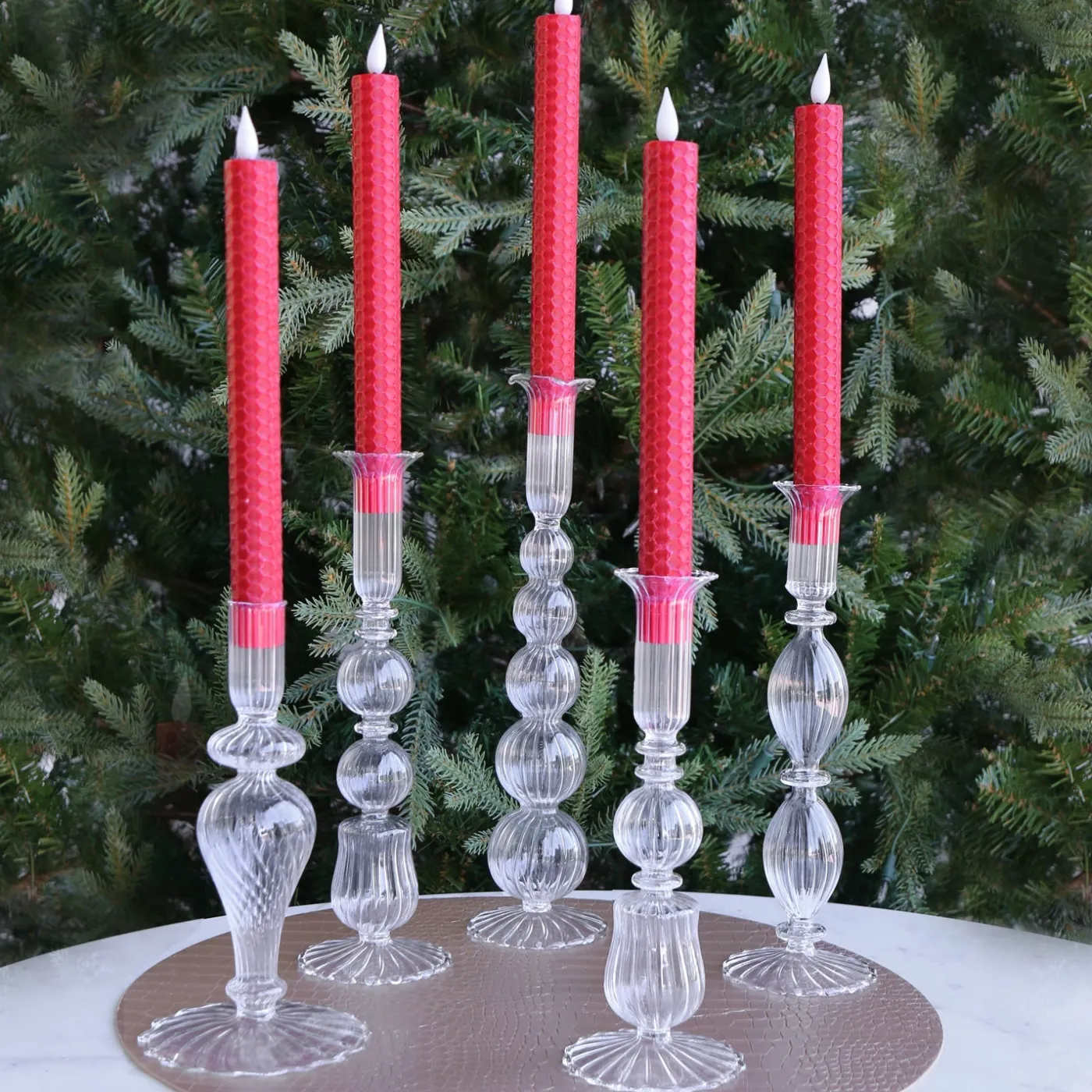 Outlet GLASS Cambridge Beryl 10" Candlestick Holder Set of 2 (Clear) GLASS Cambridge|Candlestick Holders