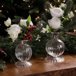 Hot GLASS Cambridge Ella 7" Bud Vase Set of 2 (Clear) GLASS Bud Vase|GLASS Cambridge