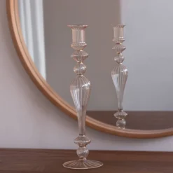 Clearance GLASS Cambridge Josephine 13.5" Candlestick Holder Set of 2 (Champagne GLASS Cambridge|View All Glass