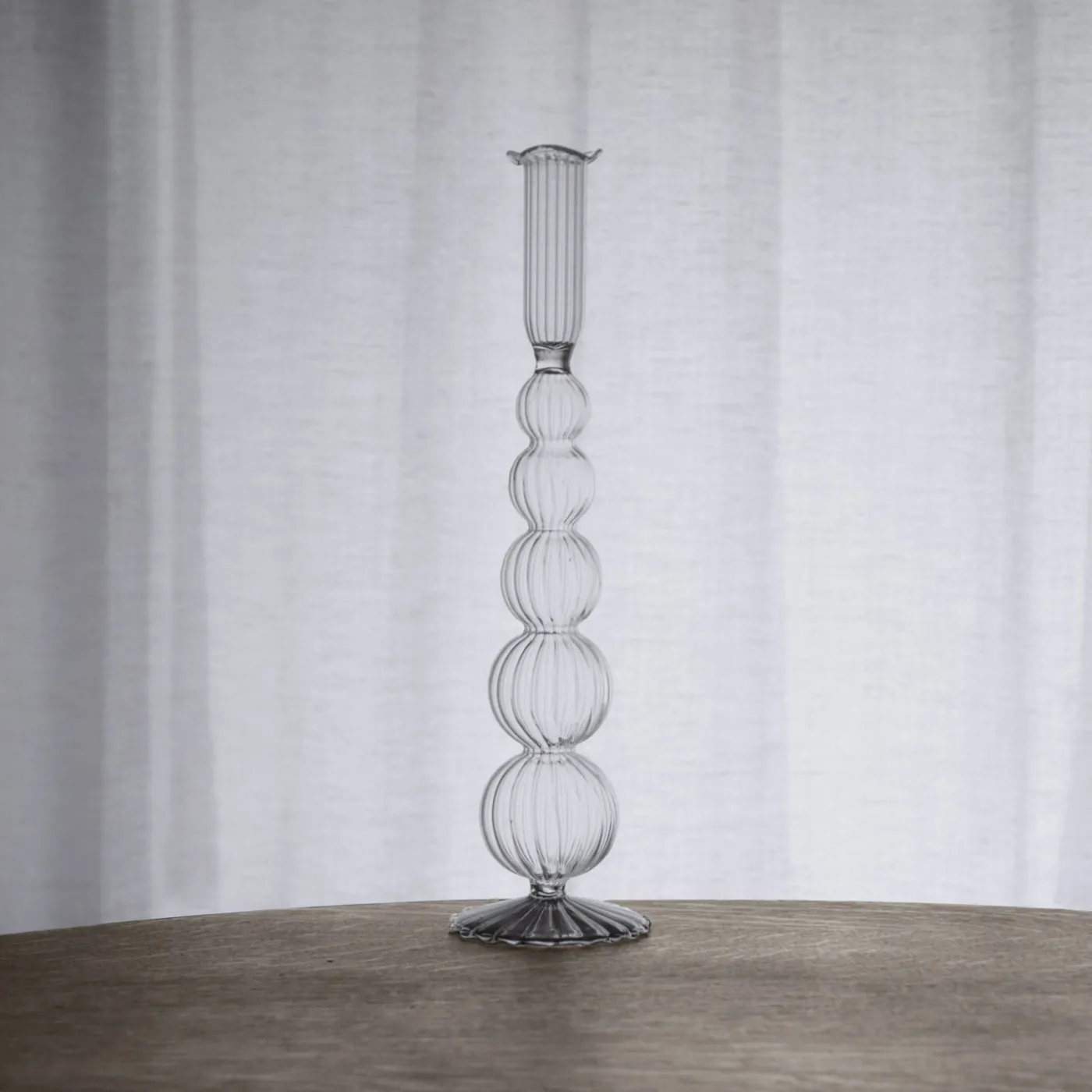 Clearance GLASS Cambridge Olivia 12" Candlestick Holder Set of 2 (Clear) GLASS Cambridge|Candlestick Holders