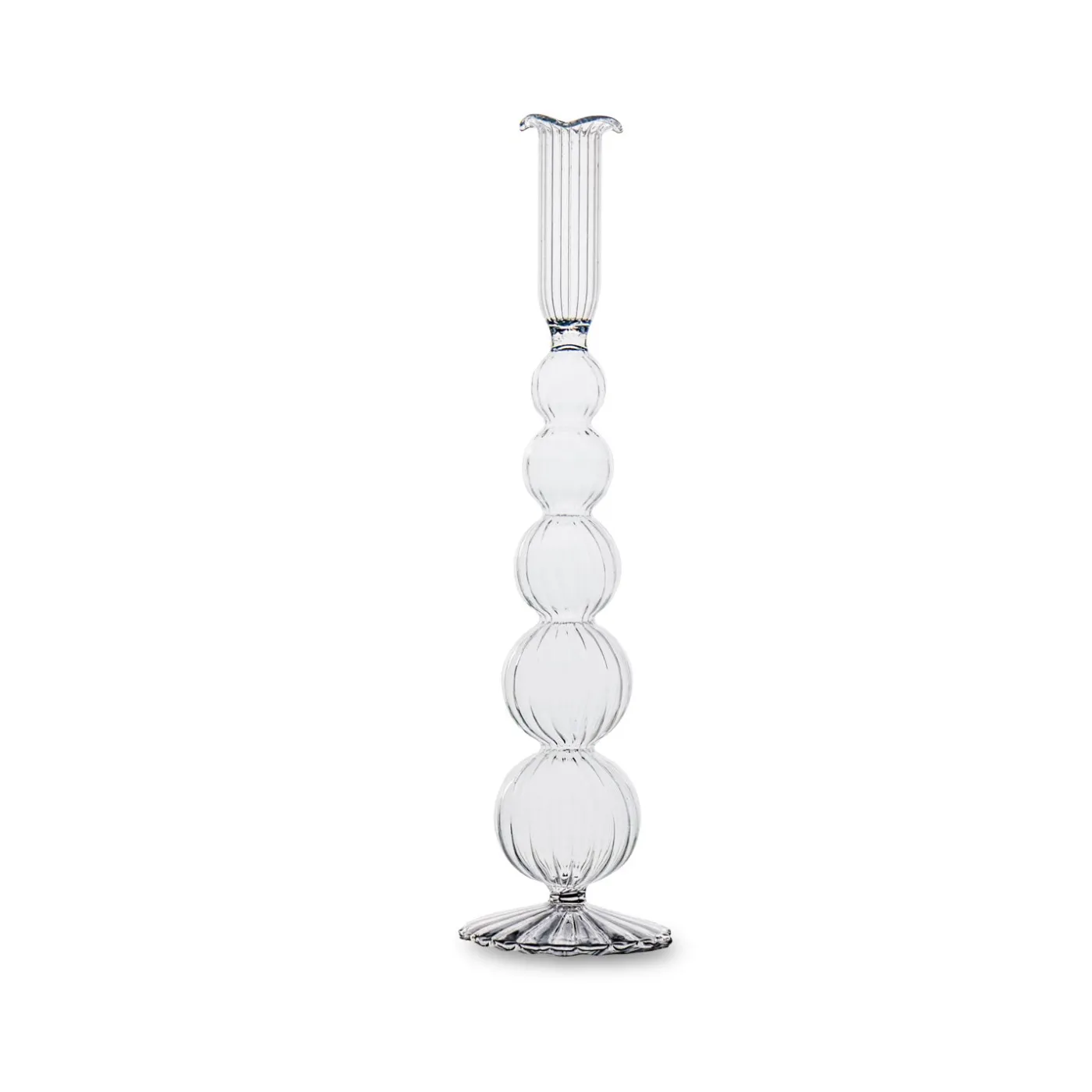 Clearance GLASS Cambridge Olivia 12" Candlestick Holder Set of 2 (Clear) GLASS Cambridge|Candlestick Holders