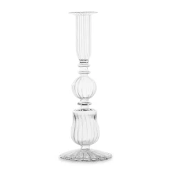 Clearance GLASS Cambridge Sophia 9" Candlestick Holder Set of 2 (Clear) GLASS Cambridge|Candlestick Holders