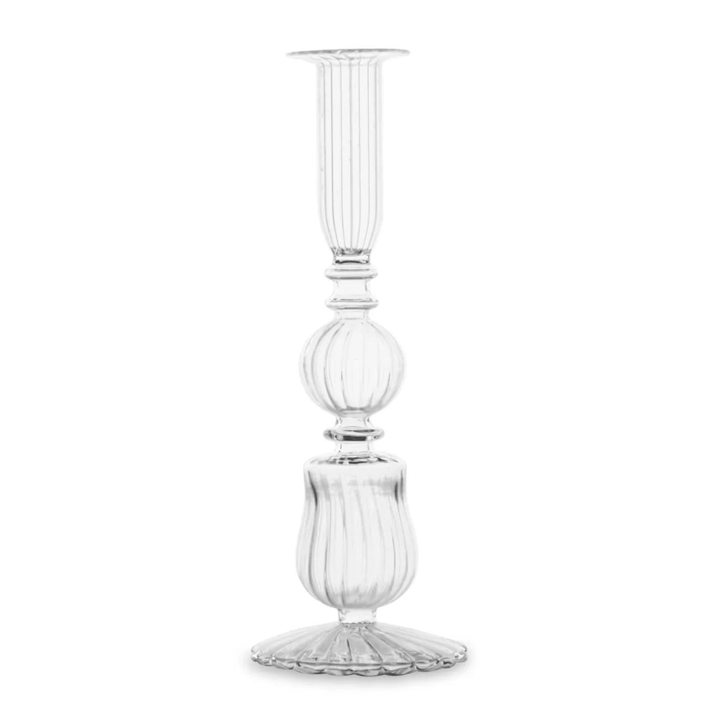 Clearance GLASS Cambridge Sophia 9" Candlestick Holder Set of 2 (Clear) GLASS Cambridge|Candlestick Holders