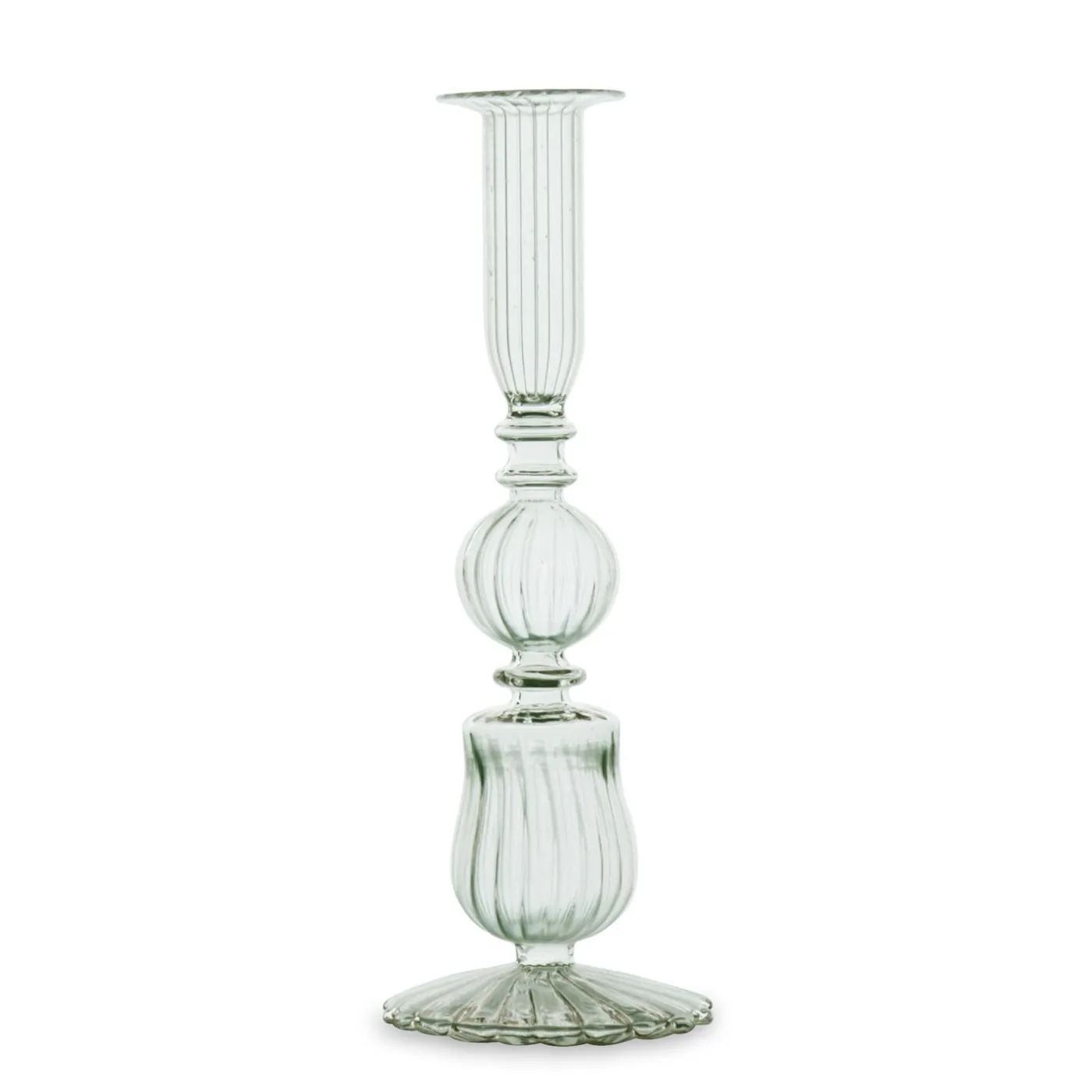 Hot GLASS Cambridge Sophia 9" Candlestick Holder Set of 2 (Light Green) GLASS Cambridge|View All Glass