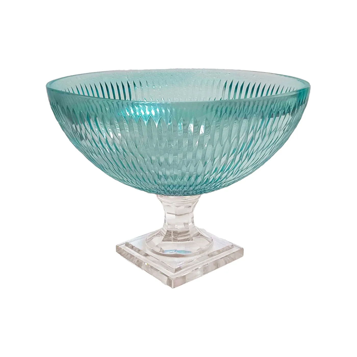 GLASS Eclat Centerpiece Pale Blue & Clear Centerpiece|Hurricanes