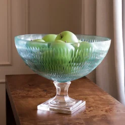 GLASS Eclat Centerpiece Pale Blue & Clear Centerpiece|Hurricanes