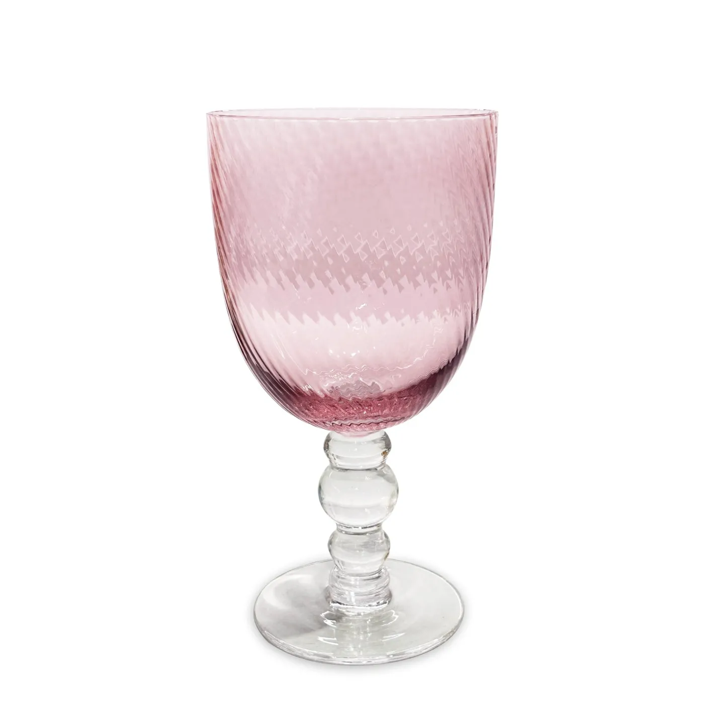 Hot GLASS French Swirl All Purpose Set of 4 (Pink) Drinkware|Glassware