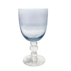 New GLASS French Swirl All Purpose Set of 4 (Blue) Drinkware|Glassware
