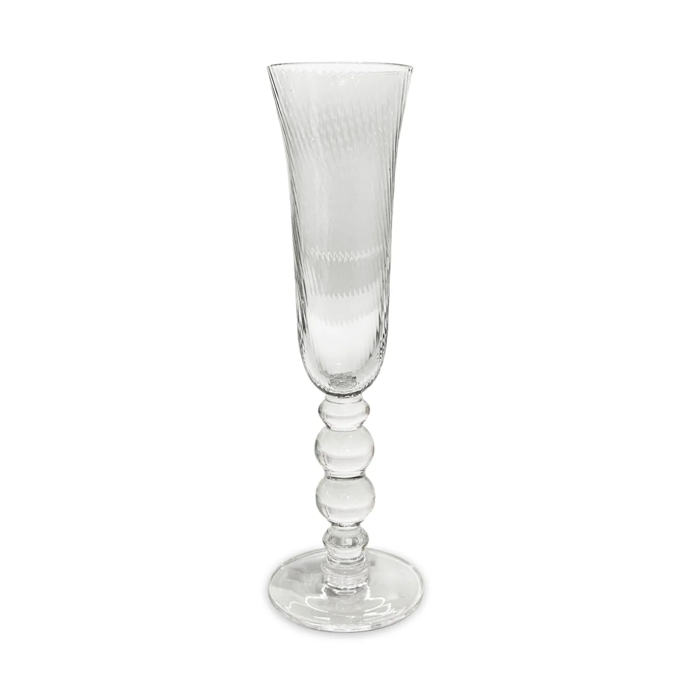 Sale GLASS French Swirl Champagne Flute Set of 4 (Clear) Drinkware|Glassware