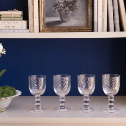 Best GLASS French Swirl Wine Set of 4 (Clear) Drinkware|Glassware