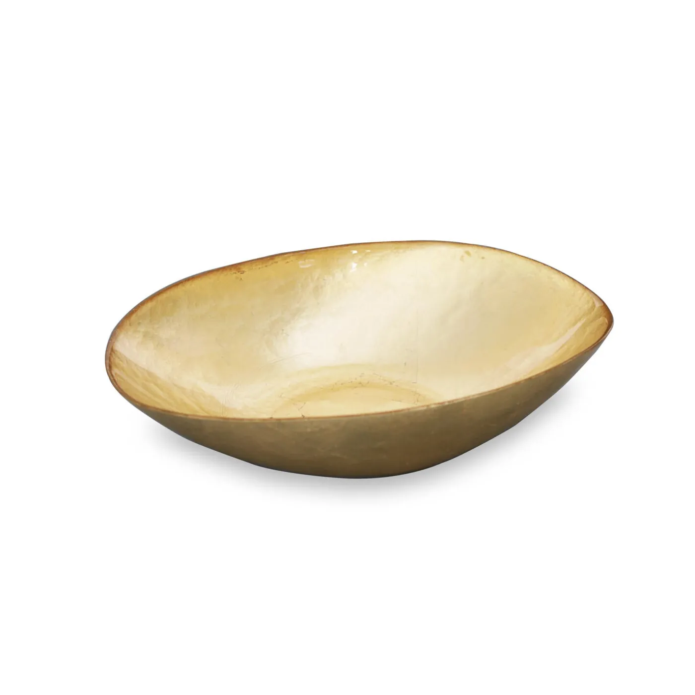 New GLASS New Orleans Medium Oval Foil Leafing Bowl (Gold) GLASS New Orleans|View All Glass