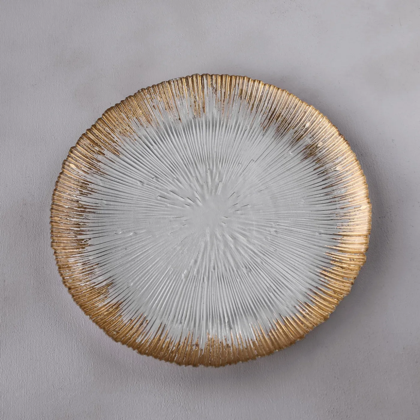 New GLASS Radiant Charger Plate (Clear and Gold) View All Glass|Glass