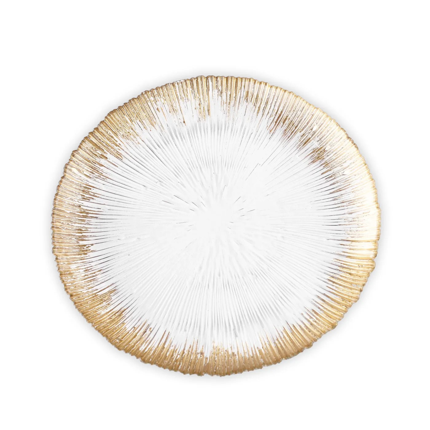 New GLASS Radiant Charger Plate (Clear and Gold) View All Glass|Glass