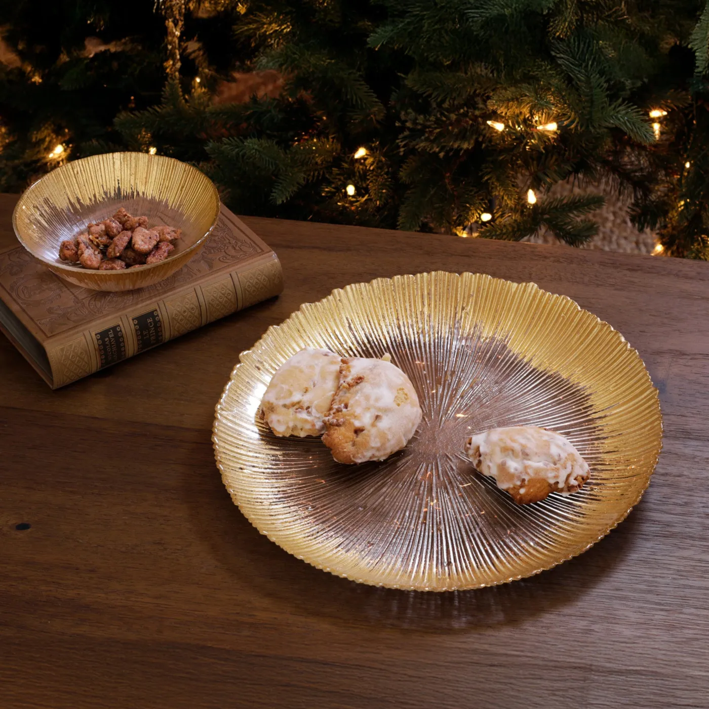 New GLASS Radiant Charger Plate (Clear and Gold) View All Glass|Glass