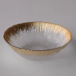 GLASS Radiant Small Bowl (Clear and Gold) View All Glass|Glass